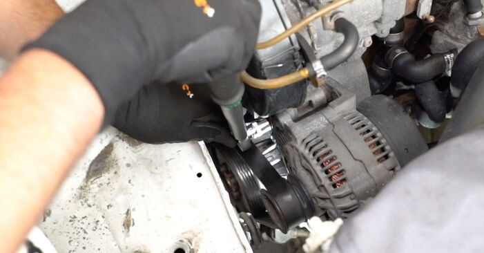 How to change Water Pump + Timing Belt Kit on VW Caddy II Van (9K9A) 1997 - tips and tricks