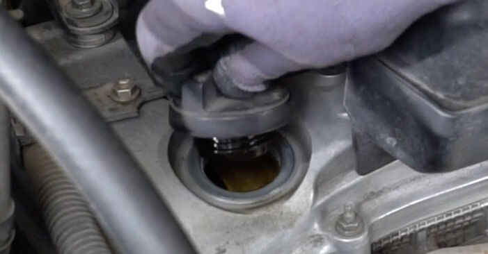 How to remove TOYOTA RAV4 2.4 4WD (ACA23, ACA22) 2004 Oil Filter - online easy-to-follow instructions