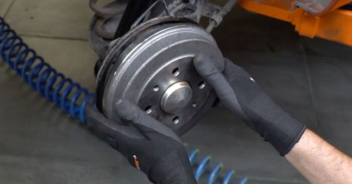 How to change Brake Drum on FIAT PUNTO Convertible (176C) 1994 - free PDF and video manuals