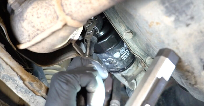 Wie schmierig ist es, selber zu reparieren: Ölfilter beim FIAT Fiorino MPV (225) 1.4 (225BXA1A) 2013 wechseln – Downloaden Sie sich Bildanleitungen