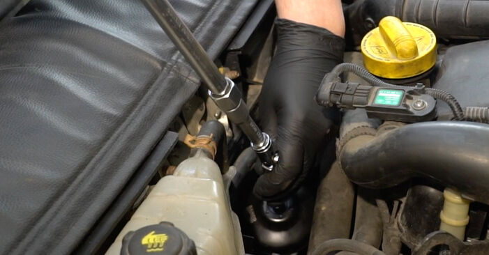 Wie schmierig ist es, selber zu reparieren: Ölfilter beim Nissan Interstar Kastenwagen dCi 150 2008 wechseln – Downloaden Sie sich Bildanleitungen