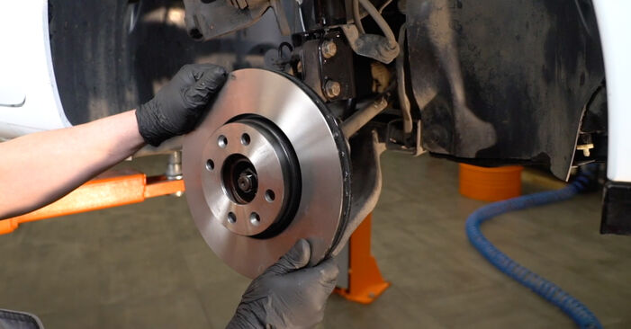 Nissan Micra k12 Convertible 1.6 160 SR 2007 Brake Discs replacement: free workshop manuals