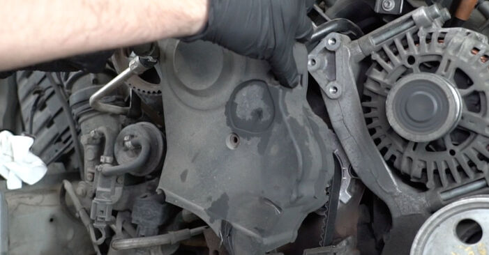 Cómo reemplazar Bomba de Agua + Kit de Distribución en un SEAT Toledo III (5P2) 1.9 TDI 2005 - manuales paso a paso y guías en video