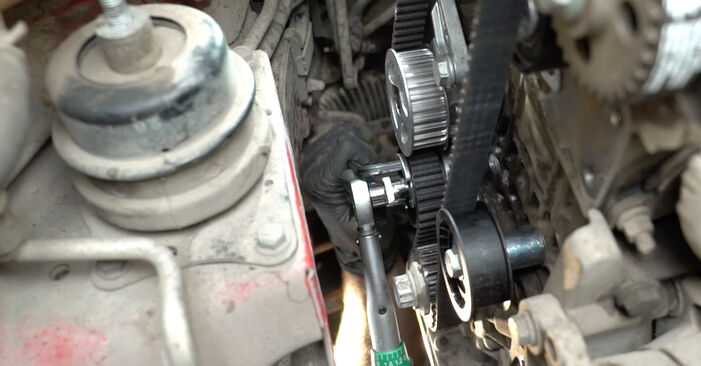 Trinn-for-trinn anbefalinger for hvordan du kan bytte VW Caddy Mk3 2005 1.6 Vannpumpe + Registerreimsett selv