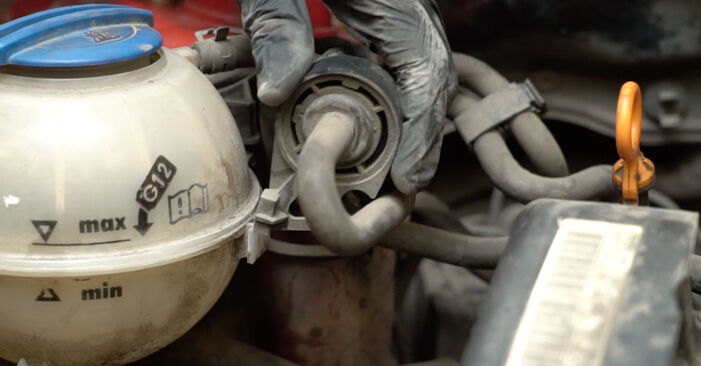 Zamenjajte Komplet (kit) zobatega jermena na VW Caddy 3 2014 1.9 TDI sami