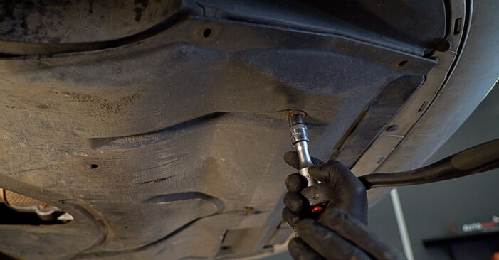 Schrittweise Anleitung zum eigenhändigen Ersatz von SEAT Alhambra 7M 2009 1.8 T 20V Getriebeöl und Verteilergetriebeöl