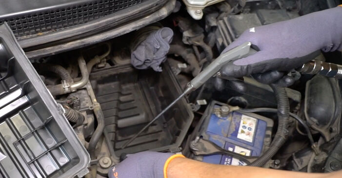 Honda Civic 8 2.0 2011 Luftfilter wechseln: wie schwer ist es, selbst zu reparieren - Downloaden Sie sich illustrierte Anleitungen