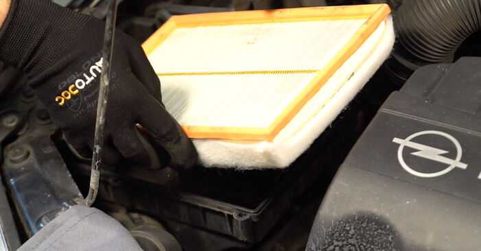 How to remove VAUXHALL COMBO 1.6 CNG 16V 2005 Air Filter - online easy-to-follow instructions
