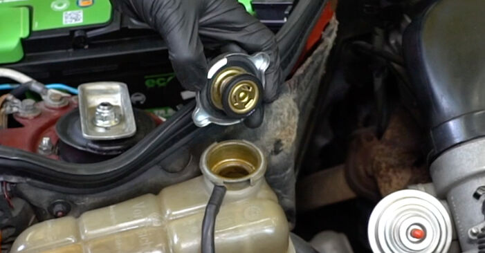 Changing Thermostat on MERCEDES-BENZ W124 Estate (S124) 300 D 3.0 (124.190) 1988 by yourself