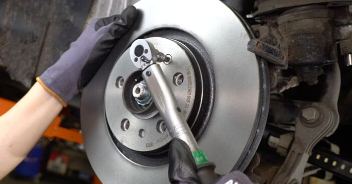 How to replace VW BORA 2.0 2008 Brake Discs - step-by-step manuals and video guides
