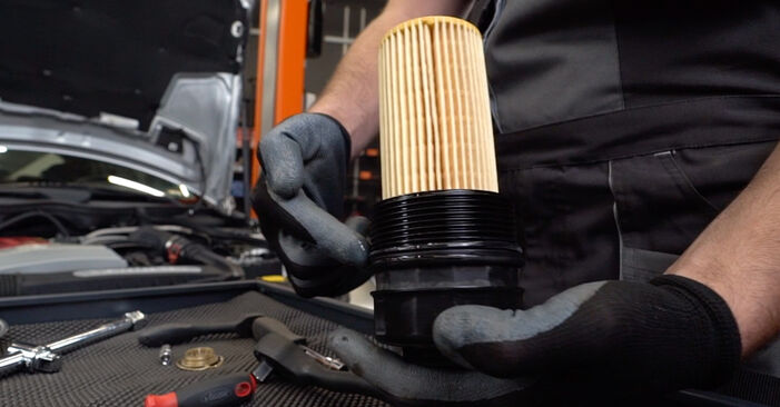How to remove MERCEDES-BENZ G-CLASS 300 G 3.0 (463.227, 463.228) 1993 Oil Filter - online easy-to-follow instructions