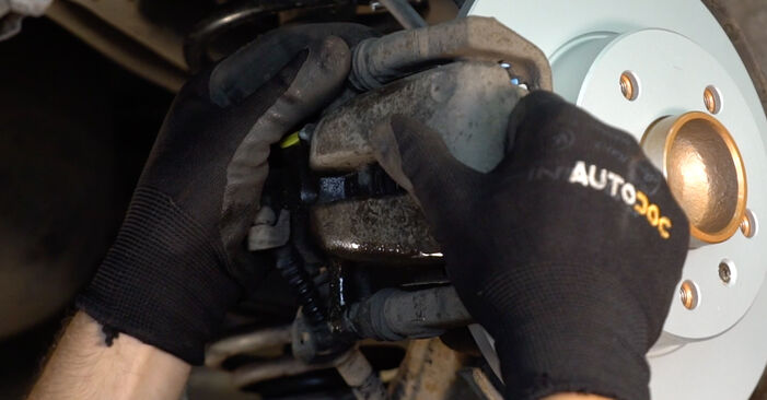 Changing Brake Pads on VAUXHALL Meriva Mk I (A) (X03) 1.7 CDTi 2006 by yourself