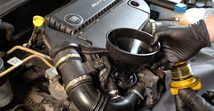 Aké náročné to je, ak to budete chcieť urobiť sami: Olejový filter výmena na aute Abarth 500С Cabrio 1.4 (312.AXF1A, 312.AXF11, 312.AXD1A) 2015 – stiahnite si ilustrovaný návod