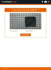 Kako izvesti menjavo: Zracni filter Transit Mk6 Van (V347, V348) 2.2 TDCi