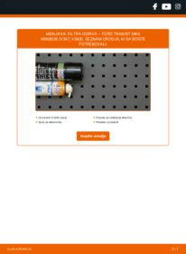 Kako izvesti menjavo: Filter goriva Transit Mk6 Minibus (V347, V348) 2.2 TDCi