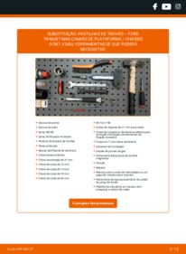 Como realizar a substituição de Pastilhas De Travão 2.4 TDCi RWD FORD TRANSIT MK-7 Platform/Chassis