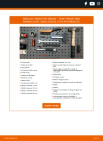 Kako izvesti menjavo: Indikator obrabe Transit Mk6 Minibus (V347, V348) 2.2 TDCi
