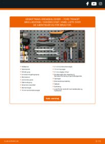Hvordan man udfører udskiftning af: Bremseklodser på 2.4 TDCi RWD FORD TRANSIT MK-7 Platform/Chassis