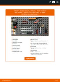 Ako vykonať výmenu: Brzdové Platničky na Transit Mk6 Valník / Podvozok (V347, V348) 2.4 TDCi RWD