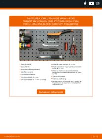 Cum să efectuați înlocuirea: Cablu Frana De Mana FORD TRANSIT Platform/Chassis (FM_ _, FN_ _) 2.0 TDCi