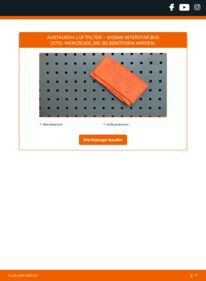 Wie der Ersatz vollführt wird: Luftfilter dCi 120 Nissan Interstar Bus