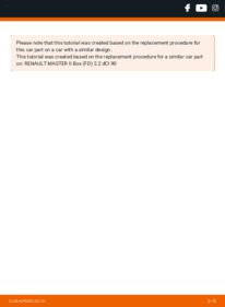 How to carry out replacement: Battery 2.3 dCi 125 FWD (EV0C, EV0D, EV0J, HV0C, HV0D, HV0H,... Renault Master EV