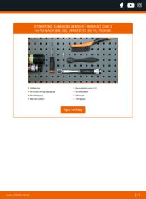 Slik bytter du Kamakselsensor 1.2 (BB0A, BB0F, BB10, BB1K, BB28, BB2D, BB2H, CB0A,... Renault Clio 2