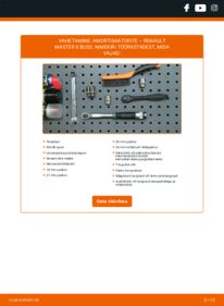 Kuidas välja vahetamist läbi viia: Renault Master II Buss 2.5 dCi Amort