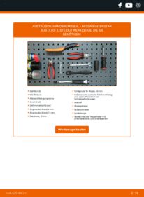 Wie der Ersatz vollführt wird: Handbremsseil dCi 120 Nissan Interstar Bus