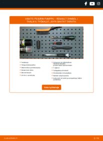 Kuinka vaihtaa Pissapojan Pumppu 1.2 16V RENAULT THALIA II (LU1/2_) -autoon