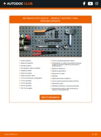 Kaip atlikti keitimą: Renault Master 2 Van 2.5 dCi Rato guolis