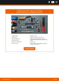 Jak provést výměnu: Regulace dynamiky jizdy Master II Valník/Podvozek 2.5 dCi