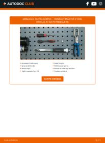 Kako izvesti menjavo: Filter goriva Master II Van 2.5 dCi