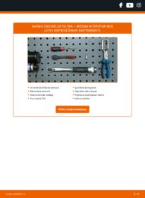 Kā veikt nomaiņu: dCi 120 Nissan Interstar Bus Degvielas filtrs