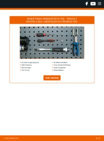 Hvordan man udfører udskiftning af: Brændstoffilter på 2.5 dCi Renault Master II Bus