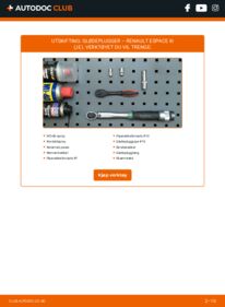 Slik bytter du Glødeplugger 2.2 12V TD Renault Espace 3