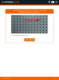 Kuidas välja vahetamist läbi viia: Renault Clio Van s57 1.9 D Suunatuli