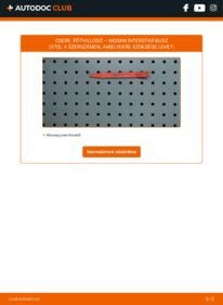 Hogyan végezze a cserét: dCi 120 Nissan Interstar Busz Villogó