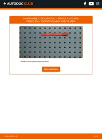 Kuidas välja vahetamist läbi viia: Renault Megane 1 Cabrio 1.6 16V (EA04, EA0B, EA11, EA1J) Suunatuli