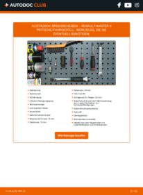 Wie der Austausch bewerkstelligt wird: Bremsscheiben 2.5 dCi Renault Master 2 Pritsche