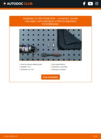 Jak wymienić Filtr powietrza Vivaro Van (X83) 2.0 CDTI