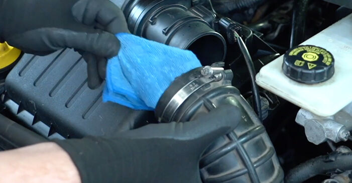 Zalecenia krok po kroku dotyczące samodzielnej wymiany VAUXHALL VIVARO Box (F7) 2014 2.5 DTI Filtr powietrza