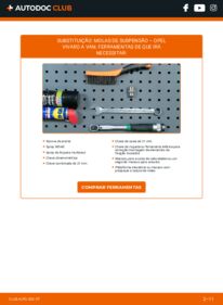 Como realizar a substituição de Molas 2.0 CDTI (F7, J7, A07) Opel Vivaro A Combi