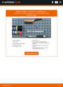 Comment effectuer un remplacement de Ressort d'Amortisseur 2.0 CDTI VAUXHALL VIVARO Combi (J7)