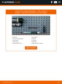 Slik bytter du Kamakselsensor 2.0 CDTI (F7, J7, A07) Opel Vivaro A Combi