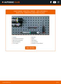 Kuidas välja vahetamist läbi viia: OPEL MOVANO Combi (J9) 2.5 CDTI (JD) Väntvõlli Asendi Andur