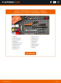 Kuinka vaihtaa Alatukivarsi 1.9 D PEUGEOT PARTNER Platform/Chassis -autoon