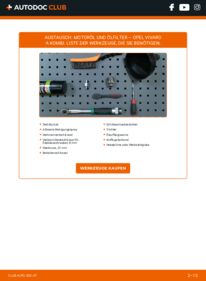 Wie der Austausch bewerkstelligt wird: Ölfilter 2.0 CDTI (F7, J7, A07) Opel Vivaro A Combi