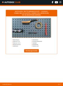Wie der Ersatz vollführt wird: Zusatz Bremsleuchte 1.3 CDTI 16V VAUXHALL COMBO Mk II (C) Box Body / Estate (F25)