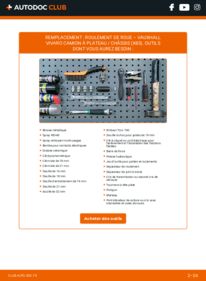 Comment effectuer un remplacement de Roulement de roue 2.0 CDTI VAUXHALL VIVARO Platform/Chassis (E7)